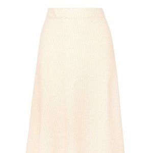 Maje Jessy Ribbed-Knit Midi Skirt